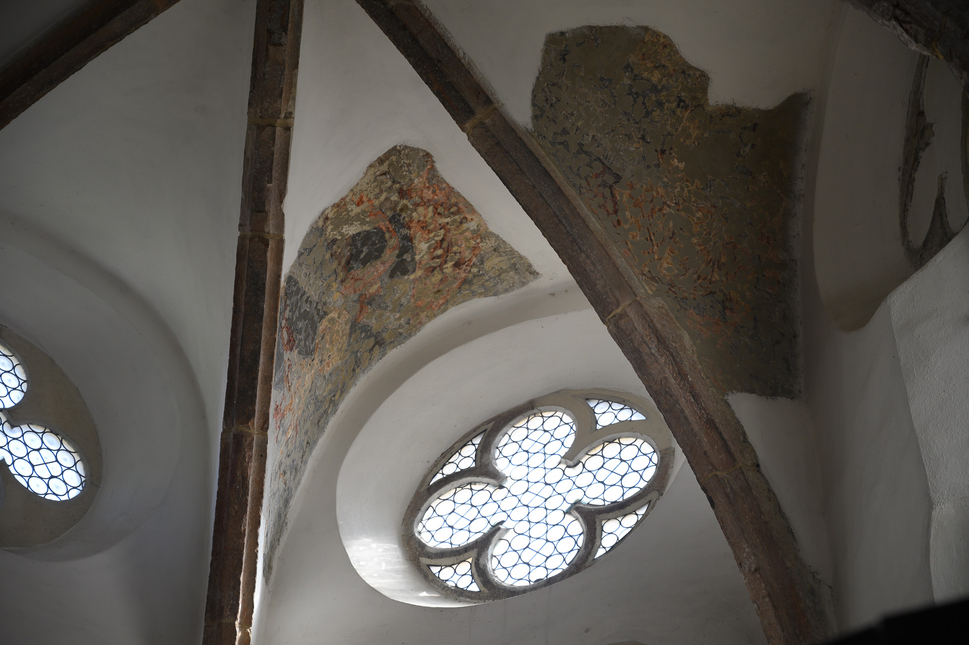 When the Lutherans assumed ownership, they sought to mitigate distraction by covering up older adornments, some of which have recently been uncovered to reveal the architectural history of this edifice.