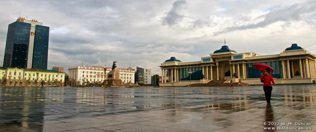 Sukhbataar Square in front of Parliament in Ulaanbataar