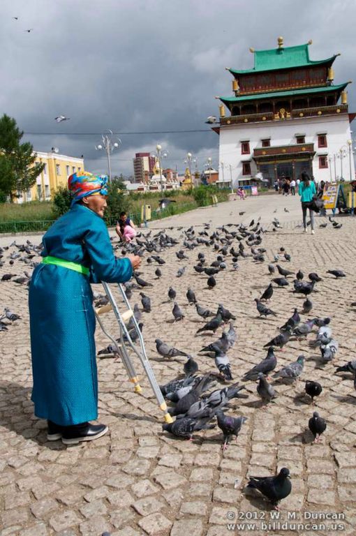 Ganden monastery in Ulaanbataar.