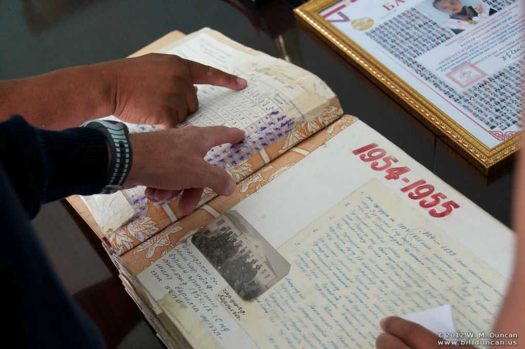 School register  pages from Soviet era.