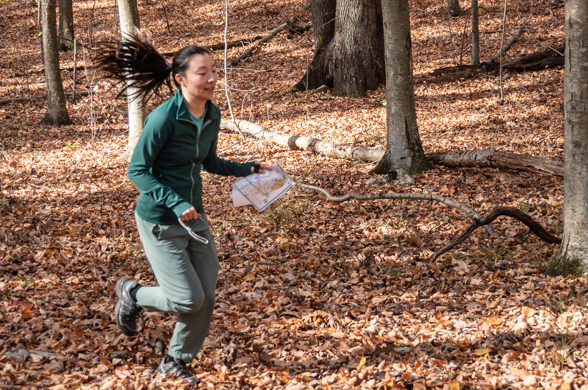 Thinking of following her to your next control?  She may be on a different course heading to a different control.